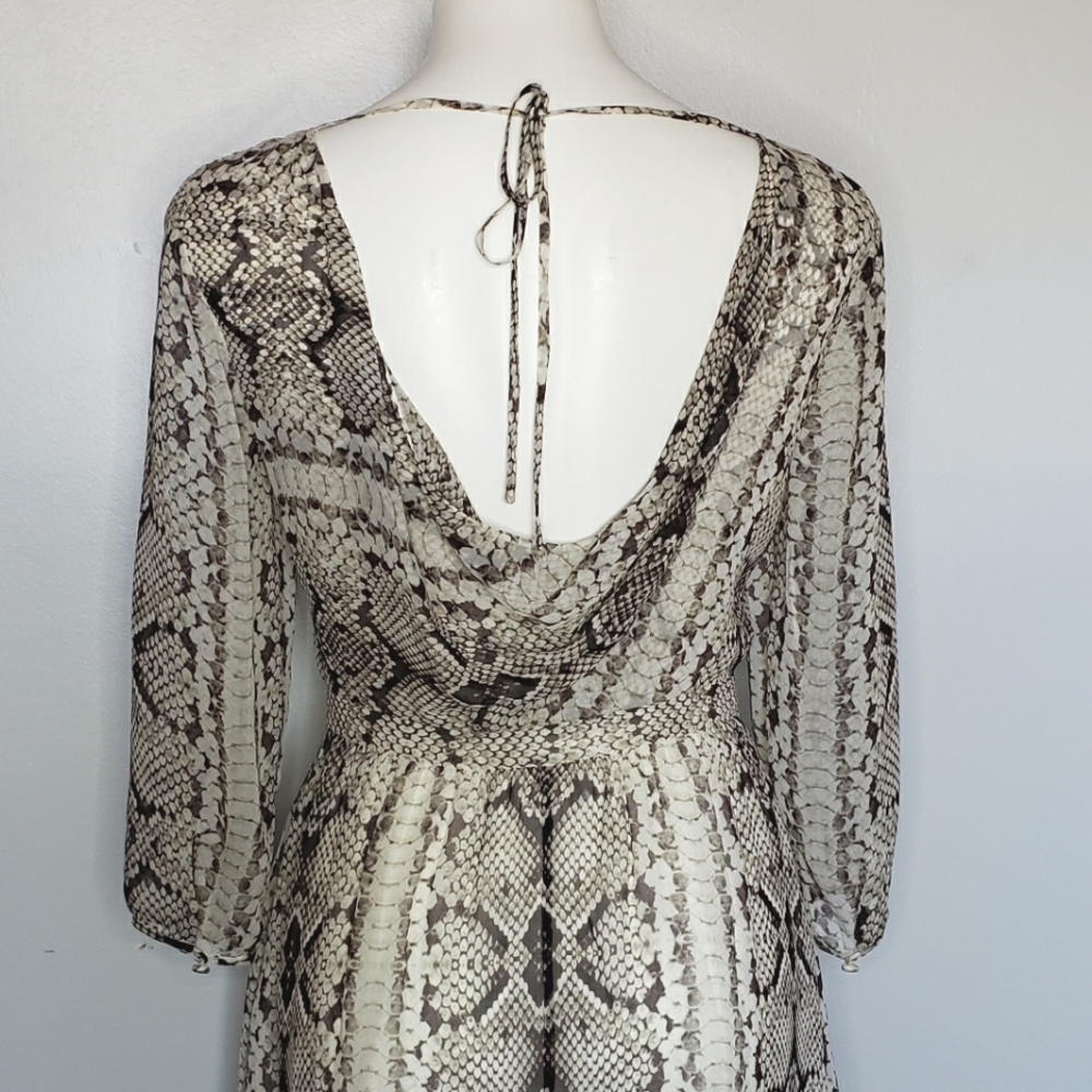 J. Crew Collection 99214 Silk Python Snake Print … - image 7